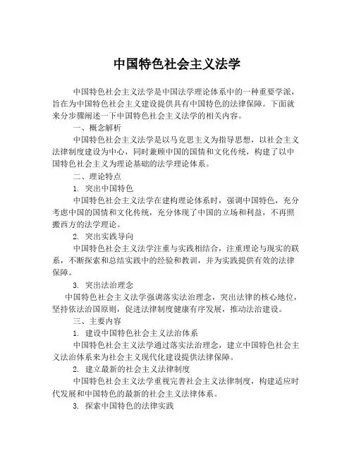 中国特色社会主义法学