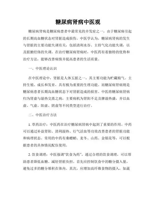 糖尿病肾病中医观