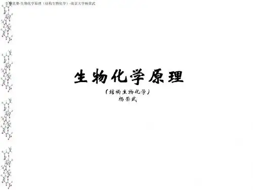 2019生物竞赛-生物化学-03蛋白质的功能及其与结构之间的关系-杨荣武《生物化学原理(一)》