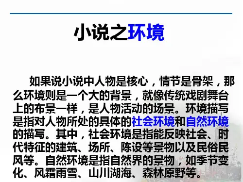 小说环境描写PPT课件