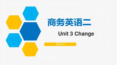 体验商务英语综合教程3 unit 3 Change