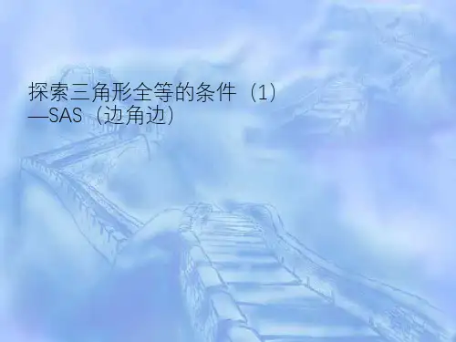 三角形全等的条件(一)边角边-课件