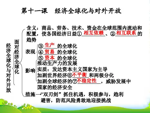 高中政治 第十二课《经济全球化与对外开放》课件 新人教必修1