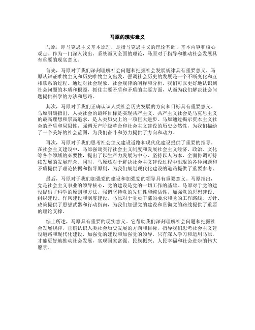 马原的现实意义