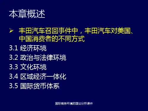 国际商务环境的理论分析课件