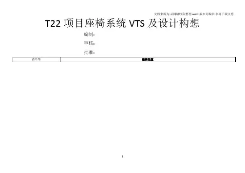 T22部件VTS-座椅系统