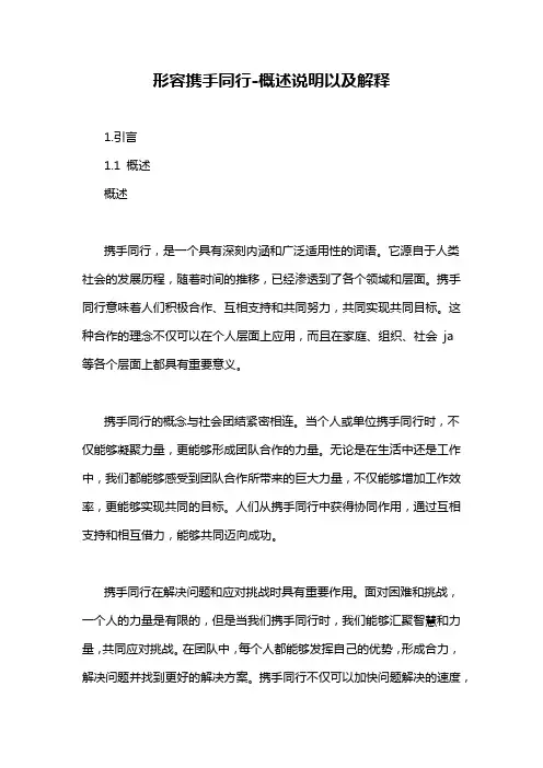 形容携手同行-概述说明以及解释