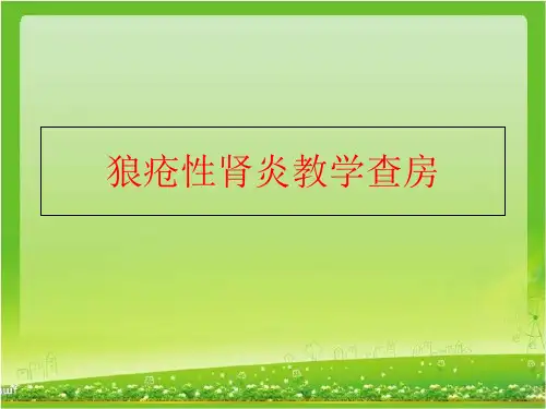 【精品】狼疮性肾炎教学查房ppt课件