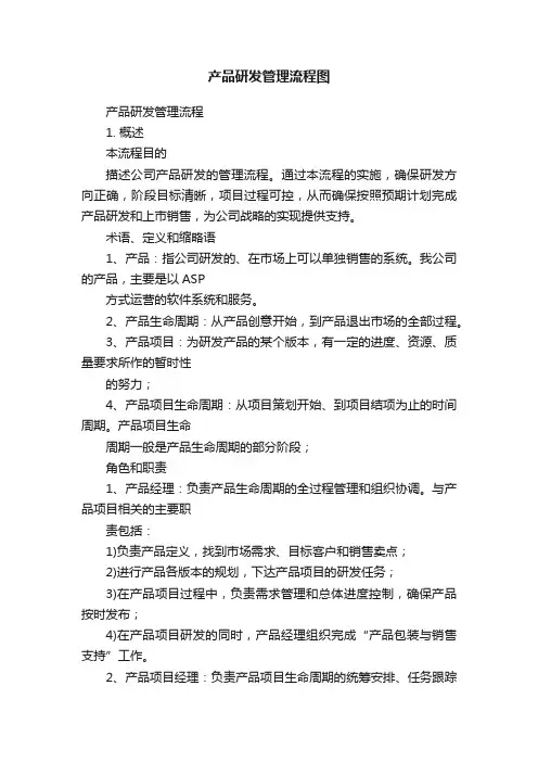 产品研发管理流程图