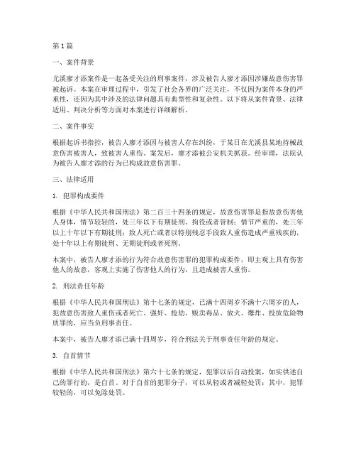 尤溪廖才添案件法律解析(3篇)