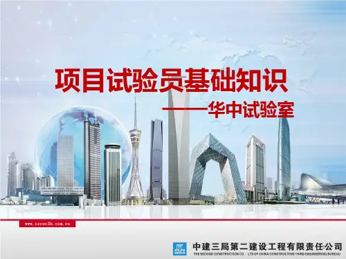 项目试验员基本知识培训(PPT31页)