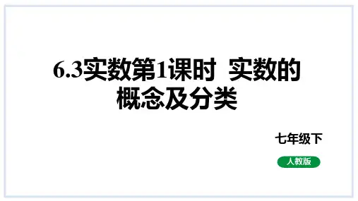 实数第1课时实数的概念及分类课件人教版数学七年级下册