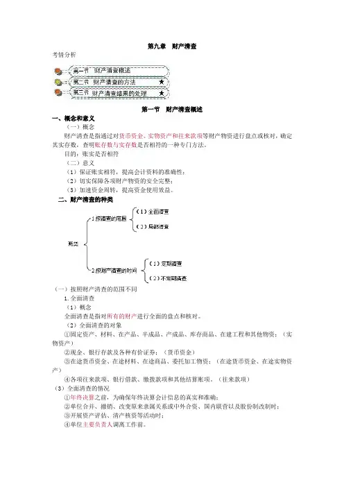 第九章 财产清查