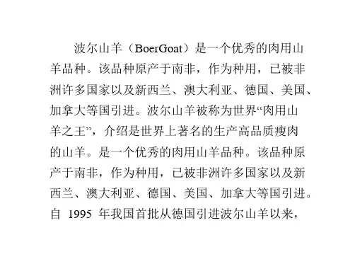 波尔山羊简介