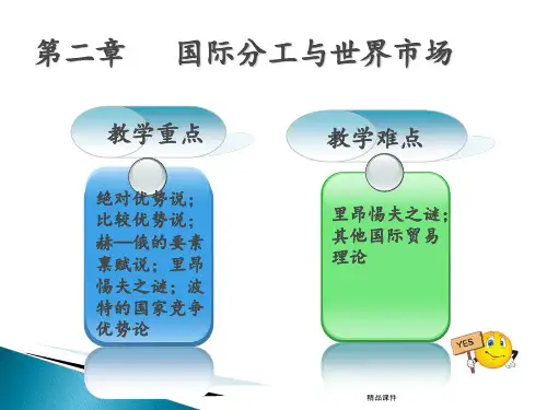 第二章国际分工与国际贸易理论总结ppt课件