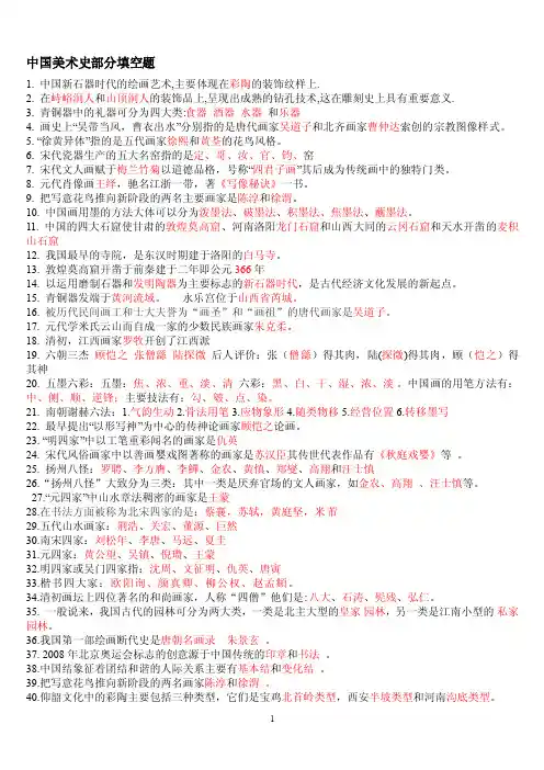中国美术史部分填空题.doc