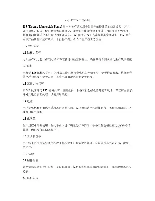 esp生产线工艺流程