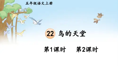 22 鸟的天堂课件及课后习题参考答案