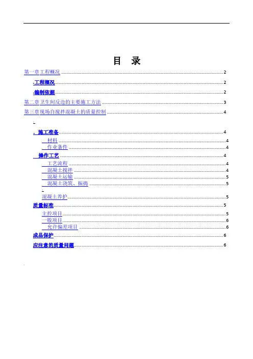 卫生间反边专项方案