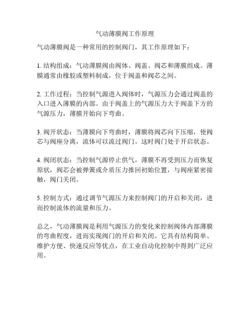 气动薄膜阀工作原理