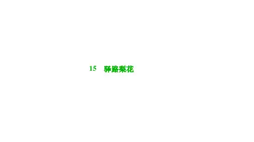 【初中语文】《驿路梨花》习题课件+++统编版语文七年级下册