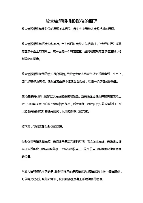 放大镜照相机投影仪的原理