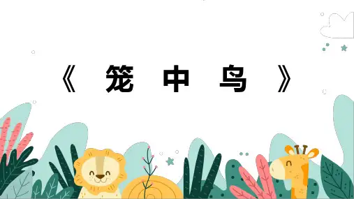 《笼中鸟》幼儿园小学少儿美术教育绘画课件创意手工教程教案PPT模板
