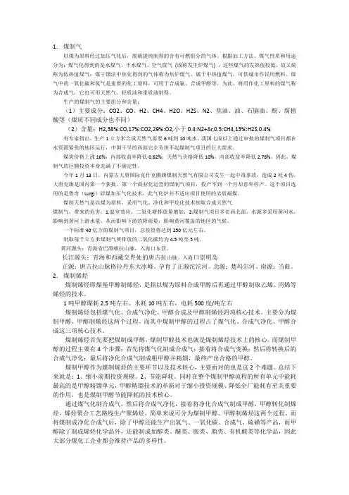煤化工项目