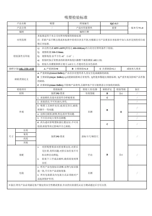 吸塑检验标准(013)