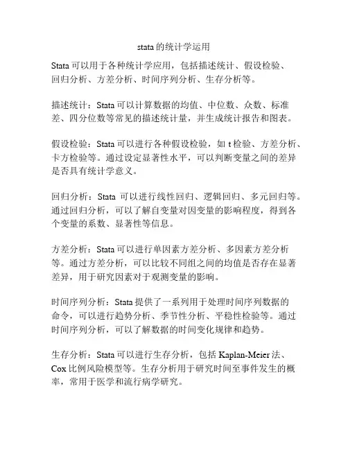stata的统计学运用