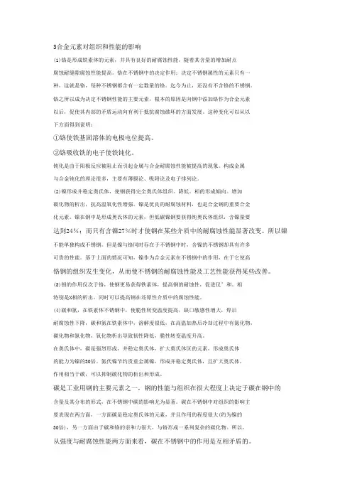 合金元素对304不锈钢的影响