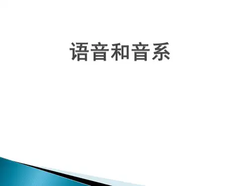 《语言学纲要》第三章语音及音系