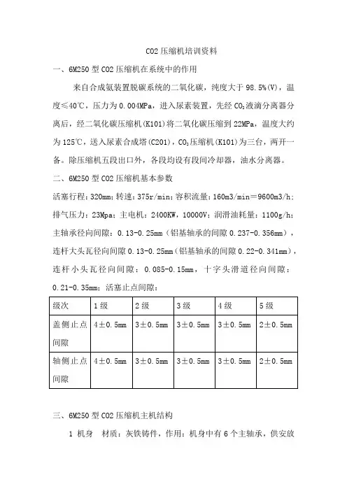 CO2压缩机培训资料
