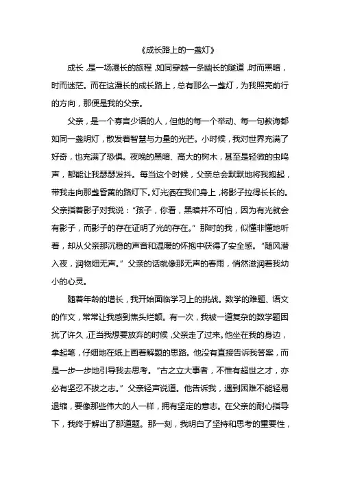 成长路上的一盏灯