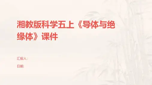 湘教版科学五上《导体与绝缘体》课件