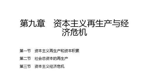 政治经济学   第九章 资本主义再生产和经济危机