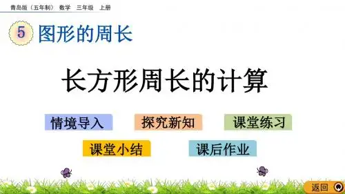 三年级上册数学课件-5.2 长方形周长的计算青岛版(五年制) (共14张PPT) (1)
