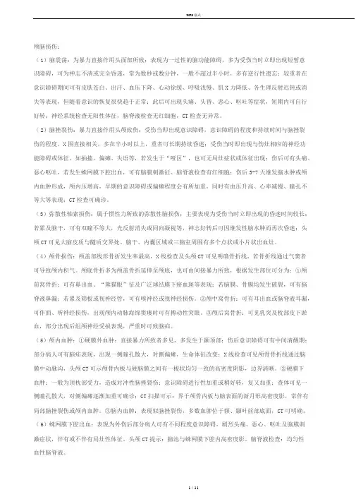 各部位外伤鉴别诊断