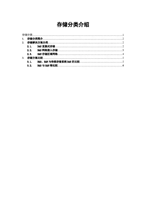 存储分类介绍
