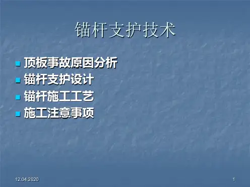 锚杆支护技术45页PPT