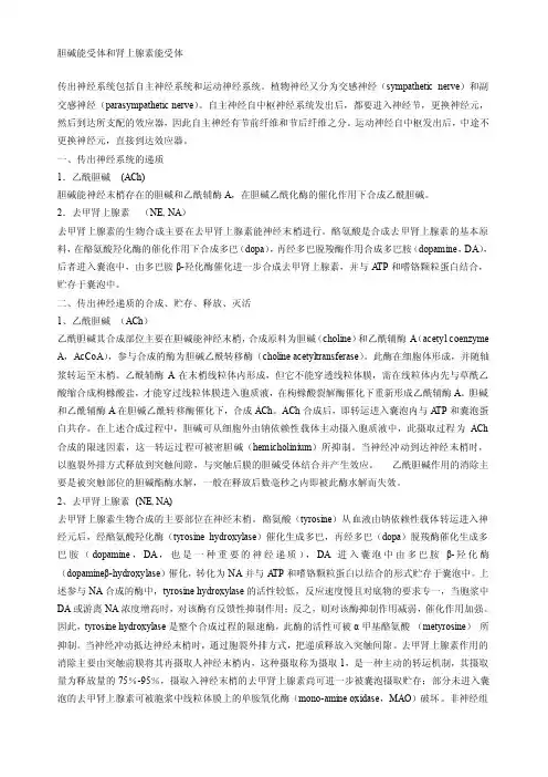 胆碱能受体和肾上腺素能受体