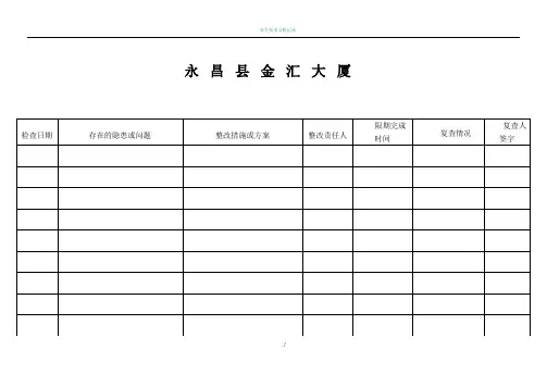 施工现场安全隐患排查记录