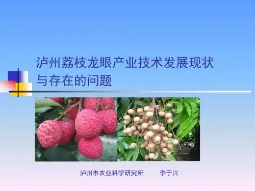 泸州荔枝龙眼产业技术现状与存在问题(李景明)