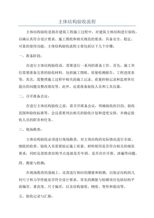 主体结构验收流程