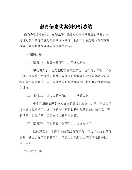 教育信息化案例分析总结