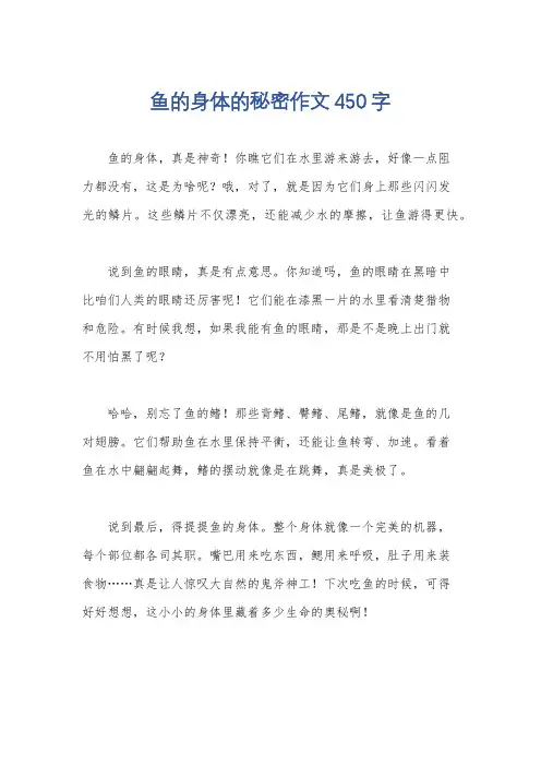鱼的身体的秘密作文450字