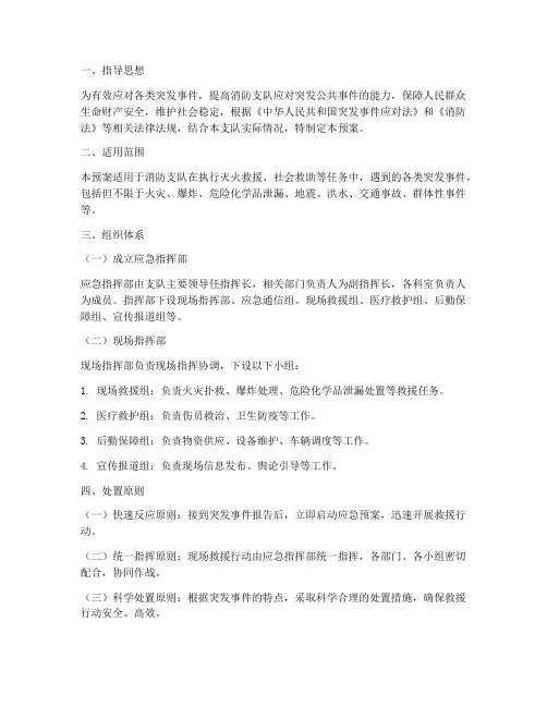 消防支队处突预案