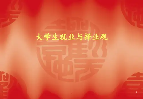 大学生就业择业观PPT课件