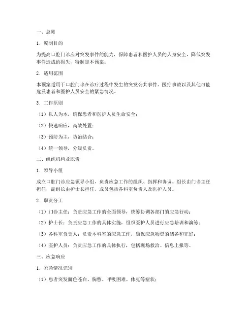 口腔应急预案模板