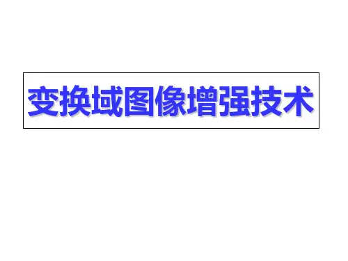 变换域图像增强PPT课件
